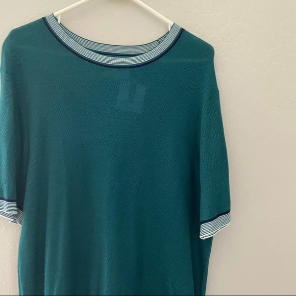 Topman Green Thin Knit Crew Shirt Men’s XXL - Picture 7 of 7